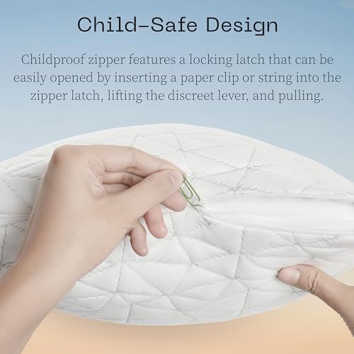 Coop Home Goods Original Toddler Adjustable Pillow, Soft, Breathable & Washable Mini Bed Pillows for Kids with Premium Memory Foam for Neck, Knee & Back Support, CertiPUR-US/GREENGUARD Gold, 19" x 13" - Image 3