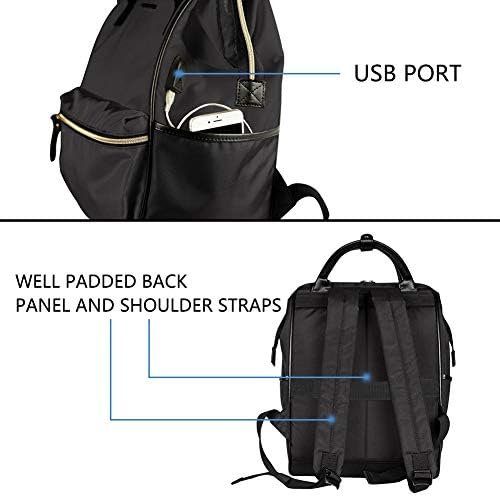 KROSER Laptop Backpack 15.6 Inch Stylish Backpack Doctor Bag Water Repellent College Casual Daypack with USB Port Travel Business Work Bag for Men/Women-Black - Image 6