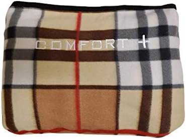 3-in-1 Microfleece Premium Travel Blanket (Plaid) - Image 3