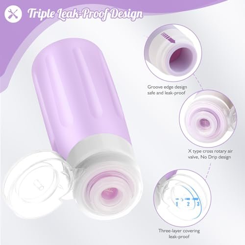 16 Pcs Silicone Bottles Set, Leak-Proof Design, Travel Size, TSA Approved for Toiletries, Portable Containers and Best Gifts for Women (BPA Free) - Image 5