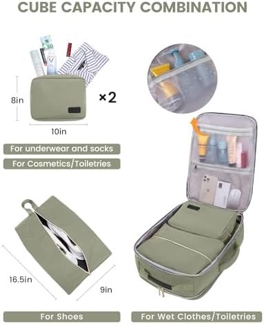 LOVEVOOK 40L Travel Backpack for Women & Men, Large Carry on Backpack for Airplanes with 3 Packing Cubes, TSA Personal Item Travel Bag fits 17" Laptop, Waterproof Travel Essentials Airline Approved - Image 5