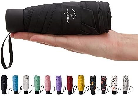 NOOFORMER Mini Travel Sun&rain Umbrella - Lightweight Compact Parasol Umbrellas with 95% UV Protection for Men Women Multiple Colors