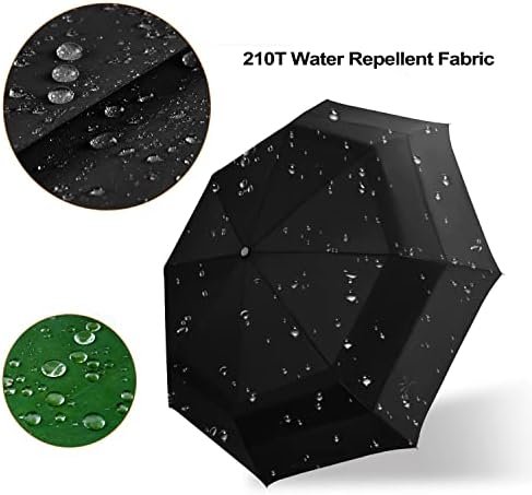 Lejorain Large Folding Golf Umbrella - Compact Mens Umbrellas Travel Rain and Windproof 54inch Collapsible Automatic Open Close Umbrella 210T Teflon Vented Double Canopy - Image 4