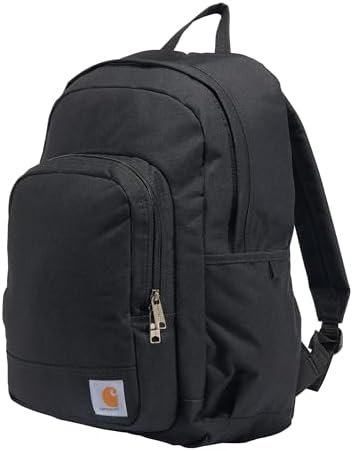 Carhartt 25L Classic Backpack, Durable Water-Resistant Pack W/ 15" Laptop Sleeve and Multiple Organizational Compartments, Black, PFAS Free - Image 2
