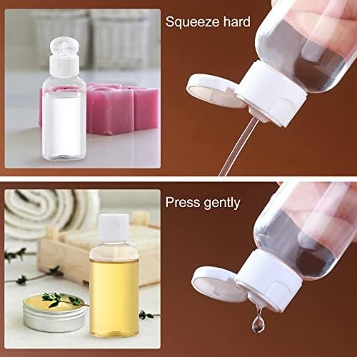 100 Pack 1.7oz Plastic Empty Bottles with Flip Cap Small Travel Size Bottles Hand Sanitizer Bottles Refillable Travel Container for Shampoo Body Soap Lotions Baby Shower (Clear) - Image 5