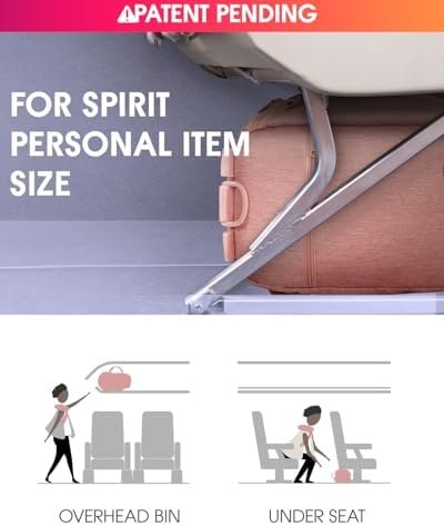 WANDF For Spirit Airlines Personal Item Bag 18x14x8 Travel Duffel Bag Weekender Overnight Bag Carry-on Luggage for Women （Pink） - Image 2