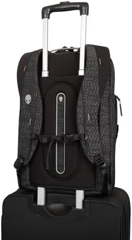 Alienware AW724P Horizon Travel Backpack - Fits upto 18-inch, 840D Fabric, EVA Foamed, Weather-resistant, Shockproof, Padded Shoulder Strap, Padded Back, RFID Blocking Pocket - Galaxy Weave Black - Image 9