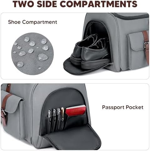 Carry on Garment Bag for Travel, Convertible Garment Duffle Bags for Men Women with Shoe Compartment - 2 in 1 Hanging Suitcase Suit Travel Bags - Image 4