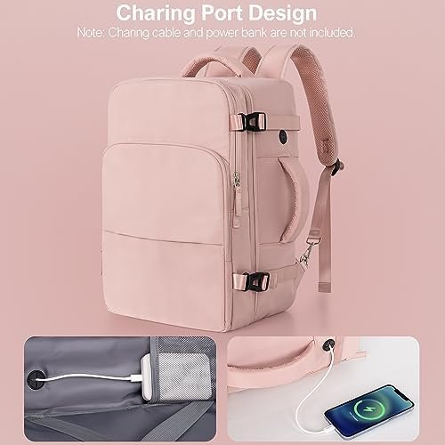 Travel Backpack for Women, Flight Approved Carry On Backpack with USB Charging Hole, Lightweight Travel Bag, Waterproof Causal Bookbag for College, Travel, Work - Image 8