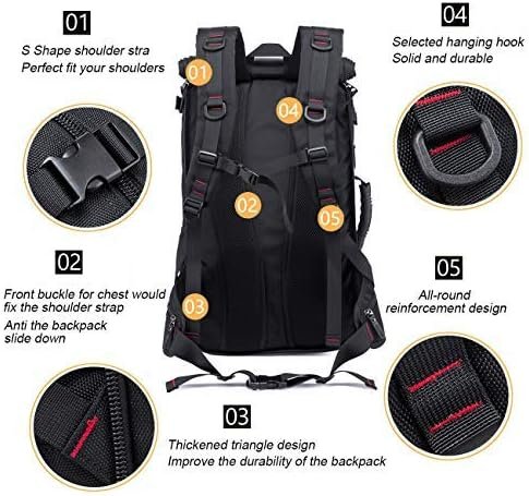 KAKA Travel Backpack, Carry On Backpack Durable Convertible Duffle Bag Fit for 15.6 Inch Laptop for Men and Women(Medium 35L) - Image 5
