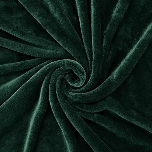 Exclusivo Mezcla Extra Large Fleece Throw Blanket for Couch, Sofa, 300GSM Super Soft and Warm Blankets, Forest Green Throw All Season Use, Cozy, Plush, Lightweight, 50x70 Inches - Image 6