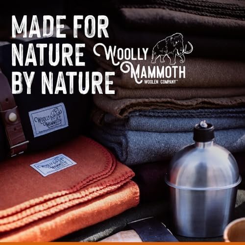 Woolly Mammoth Merino Wool Blanket - Large 66" x 90", 4LBS Camp Blanket | Throw for the Cabin, Cold Weather, Emergency, Dog Camping Gear, Hiking, Survival, Army, Outside, Outdoors – Hunter Green - Image 8