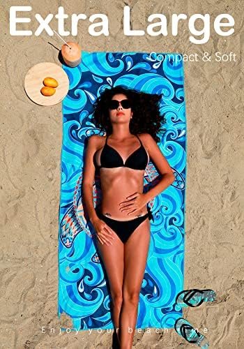 2 Pack Microfiber Lightweight Beach Towel Sand Free Quick Dry Absorbent Thin Compact Towels for Swimming Pool Camping Beach Accessories Large Easy Pack Travel Things for Vacation Essentials Gift - Image 3