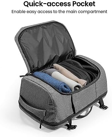 tomtoc Travel Backpack 40L, TSA Friendly Flight Approved Carry-on Luggage Hand Backpack, Water-resistant Lightweight Business Rucksack, Durable Large Weekender Bag Daypack Fits 17.3 Inch Laptop - Image 4