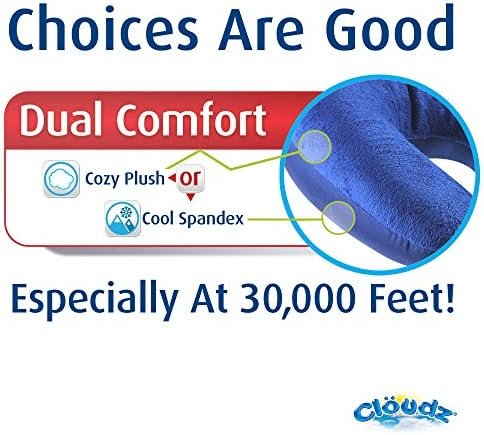 Cloudz Microbead Travel Neck Pillow - Blue - Image 6
