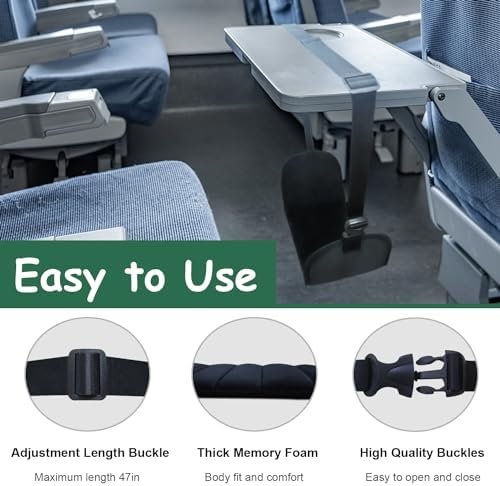 Airplane Foot Rest, Memory Foam Foot Hammock with Support Portable Travel Essentials, Under Desk Footrest/Long Flight Accessories to Relax Feet and Leg - Image 7