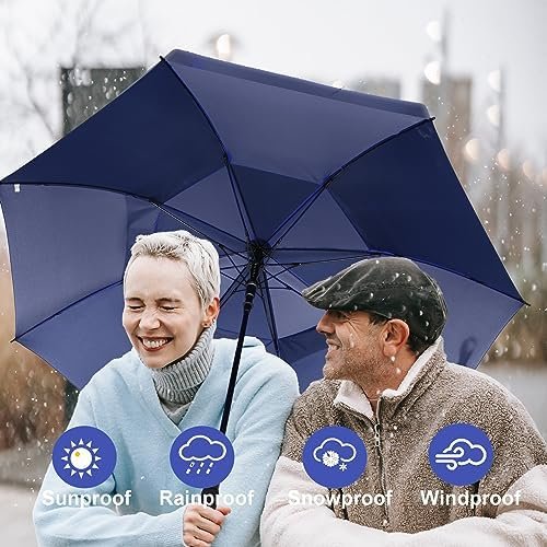 Golf Umbrella Large 62/68/72 Inch, Extra Large Oversize Double Canopy Vented Windproof Waterproof Umbrella, Automatic Open Golf Umbrella for Men and Women and Family. - Image 6