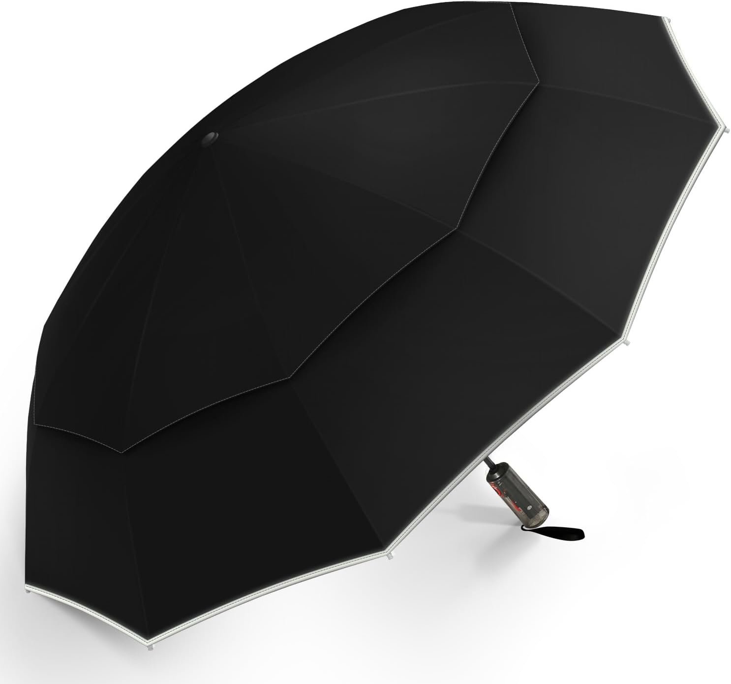 Urvoix Compact Golf Umbrellas Windproof, Travel Umbrella for Rain, 10 Ribs Aluminum Alloy & Fiberglass w/Reflective Stripe, Double Canopy Automatic Anti-bounce Close - Image 7