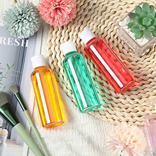 100 Pcs 3.4oz Small Travel Bottles Plastic Empty Squeeze Bottle Transparent Refillable Shampoo Travel Container with 5 Funnel for Liquids Cream Travel Size Liquid Cosmetics(Clear) - Image 4