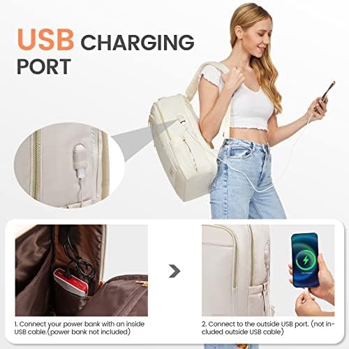 LOVEVOOK Laptop Backpack for Women, Business Travel Backpacks Purse, Daily Computer Bag for Work, Stylish Teacher Office Daypack, 15.6 inch - Image 8