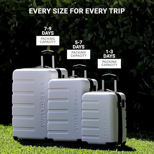 SwissGear 7366 Hardside Expandable Luggage with Spinner Wheels, Black, Checked-Medium 23-Inch - Image 5