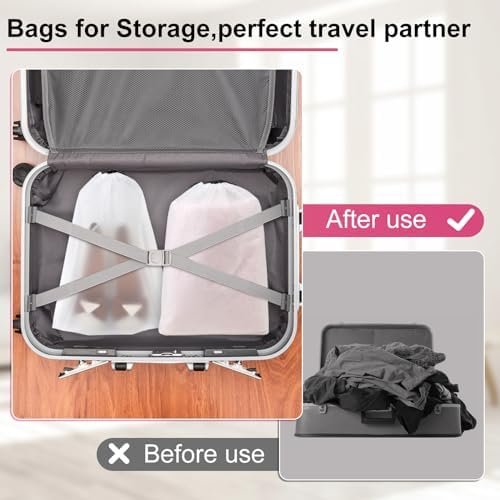 vivinin 18 Pack Shoe Bags for Travel, 11.8in x 15.7in Travel Shoe Bags for Packing, Travel Bag for Shoes, Storage Bags Travel Essentials for Men and Women - Image 5