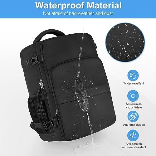 Travel Backpack for Men Women, Personal Item Travel Bag with Multi-Pockets, Airline Approved Carry on Backpack Fits 16inch Laptop, Waterproof Casual Backpack for College,Travel, Work - Image 7