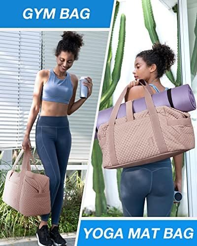 BAGSMART Large Gym Bag with Yoga Mat Buckle, Weekender Overnight Bag for Women, Travel Duffle Bag for Travel Essentials, Carry On Tote Bag Hospital Bag for Labor and Delivery - Image 2