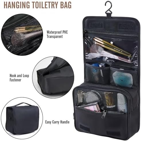 Veken 8 Set Packing Cubes for Suitcases, Travel Essentials for Carry on, Luggage Organizer Bags Set for Travel Accessories in 4 Sizes (Extra Large, Large, Medium, Small), Black - Image 3