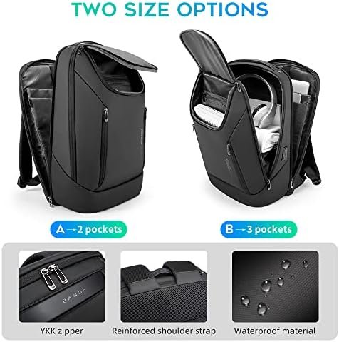 BANGE Business Smart Backpack Waterproof fit 15.6 Inch Laptop Backpack with USB Charging Port,Travel Durable Backpack - Image 3