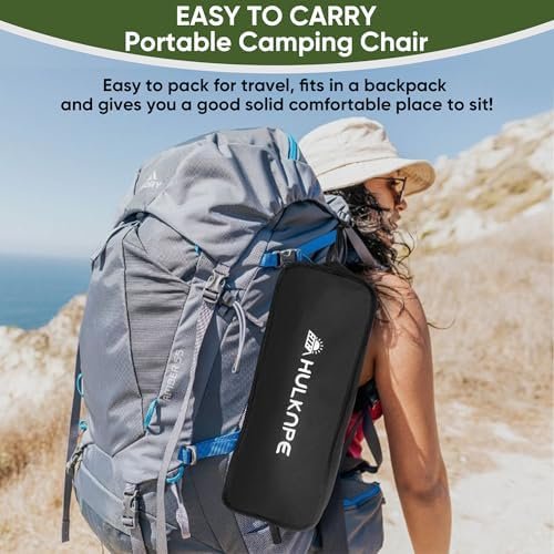 Camping Chairs,Portable Camping Chair for Adults with Headrest,Lawn Chairs Beach Chair with Anti-Sinking Feet Folding Backpacking Chair,Compact Foldable Travel Chair for Outdoor Camp Hiking Backpack - Image 9