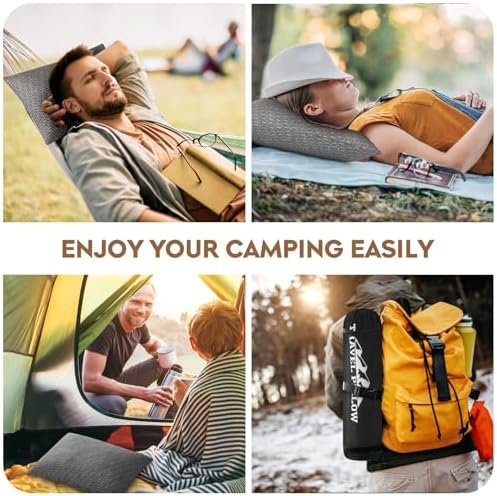 Small Shredded Memory Foam Pillow, Camping Pillow Travel Pillow - Compressible Medium Firm, Breathable Cover, Ideal Backpacking Hiking, Airplane and Car - Image 7