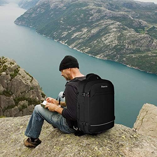 Asenlin 40L Travel Backpack for Women Men,17 Inch Laptop Backpack Flight Approved Luggage Carry On Water Resistant Computer Backpack for Weekender Overnight Large Daypack Black - Image 6