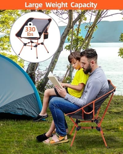 Sportneer Backpacking Chair, Lightweight Portable Camping Chair for Adults Foldable Outdoor Collapsible Camp Chair for Camping Hiking Lawn Picnic Beach Outside Travel - Image 4