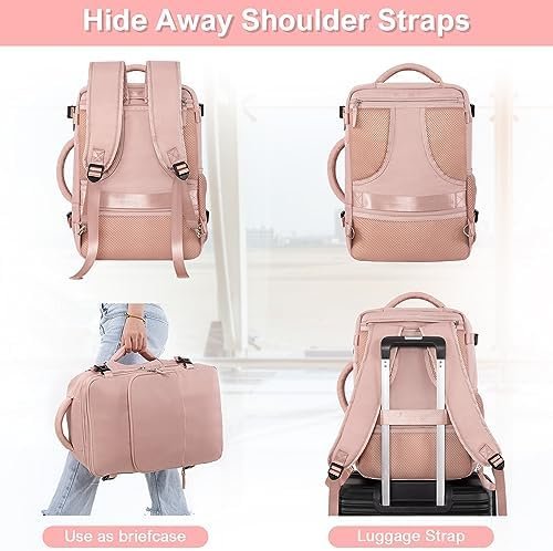 Travel Backpack for Women, Flight Approved Carry On Backpack with USB Charging Hole, Lightweight Travel Bag, Waterproof Causal Bookbag for College, Travel, Work - Image 3