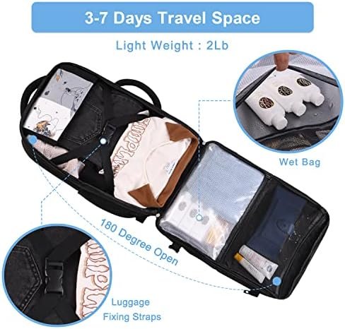Hanples Unisex Laptop Backpack, Black, 16 Inch Laptop and iPad Compartment, Suitable for Air Travel - Image 7