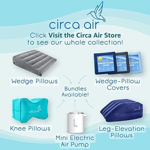 Circa Air Inflatable Wedge Pillow - Travel Wedge Pillow for Sleeping Acid Reflux, After Surgery, Bed Wedge Pillow for Head Shoulder, Back, Knee, Leg Elevation Support, GERD, Snoring, Heartburn - Image 6