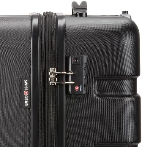 SwissGear 7366 Hardside Expandable Luggage with Spinner Wheels, Black, Checked-Medium 23-Inch - Image 10