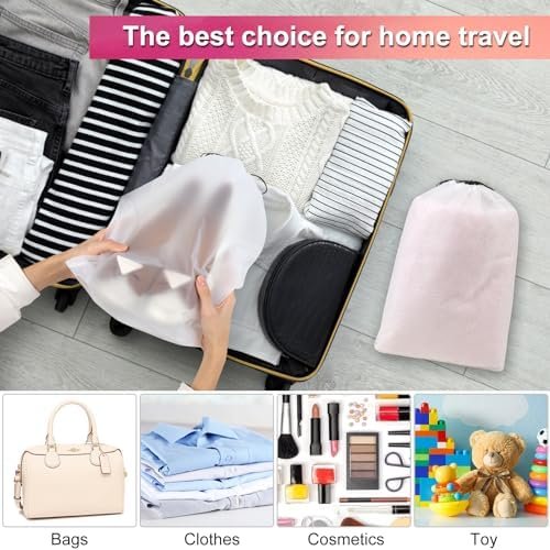 vivinin 18 Pack Shoe Bags for Travel, 11.8in x 15.7in Travel Shoe Bags for Packing, Travel Bag for Shoes, Storage Bags Travel Essentials for Men and Women - Image 4