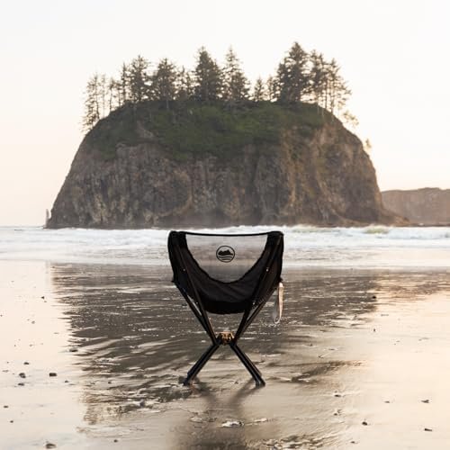 CLIQ Portable Camping Chair - Collapses to Size of Water Bottle - Lightweight Folding Chair for Camping - Outdoor Chair Supports 300 Lbs - Camp Chair Outdoor Adventures, Black - Image 7
