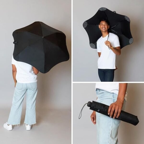 BLUNT Metro Travel Umbrella – 39" Windproof Umbrella, Compact Umbrella for Wind and Rain, Portable, Heavy Duty, UV Protection - Black - Image 6