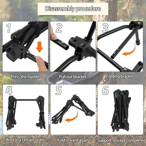 Ultralight Portable Camping Beach Chairs Compact Folding Lawn Chair Outdoor Lightweight Backpack Camp Chair for Adults Backpacking Chair with Pocket for Outside Travel Picnic & Hiking, Support 330 LBS - Image 6