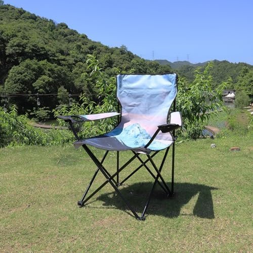 Camping Chair Portable Camp Chair, Folding Lawn Chair with Cup Holder for Outdoor Camping, Hiking, Travel, Patio, Beach, Picnics - Image 2