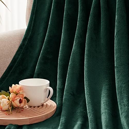 Exclusivo Mezcla Extra Large Fleece Throw Blanket for Couch, Sofa, 300GSM Super Soft and Warm Blankets, Forest Green Throw All Season Use, Cozy, Plush, Lightweight, 50x70 Inches - Image 5