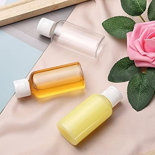100 Pack 1.7oz Plastic Empty Bottles with Flip Cap Small Travel Size Bottles Hand Sanitizer Bottles Refillable Travel Container for Shampoo Body Soap Lotions Baby Shower (Clear) - Image 4