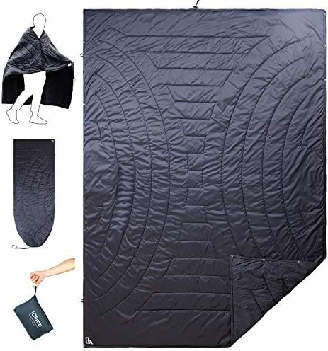 iClimb 3M Thinsulate Insulation Warm Camping Blanket Ultralight Compact (Dark Grey)