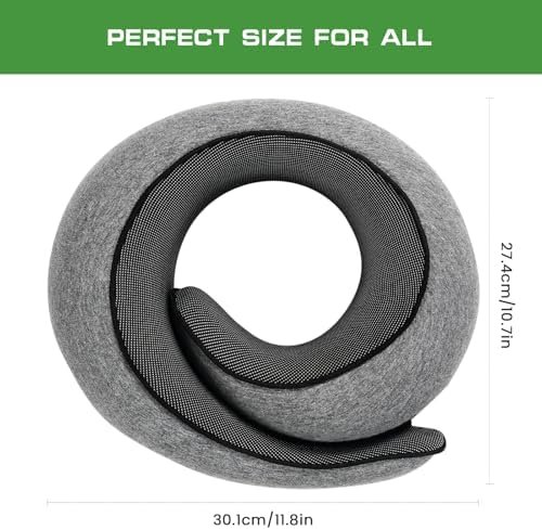 Travel Pillow, Neck Travel Pillow, Memory Foam Neck Travel Pillow, for Airplane Sleeping Neck Support,A Versatile and Exquisite Neck Pillow (Gray) - Image 8