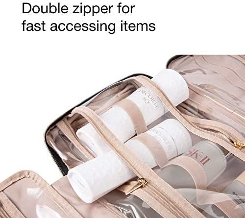 BAGSMART Large Toiletry Bag Travel Bag with Hanging Hook, Water-resistant Makeup Cosmetic Bag Travel Organizer for Accessories, Shampoo, Full Sized Container, Toiletries - Image 5