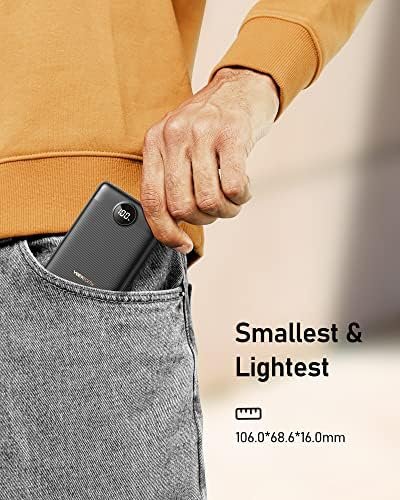 VEEKTOMX Mini Power Bank 10000mAh, 22.5W Fast Charging Small Portable Charger with PD 3.0 & QC 3.0,USB C Slim Lightweight iPhone Charger, Dual Output Compatible with iPhone, Samsung,Travel Must Haves - Image 2