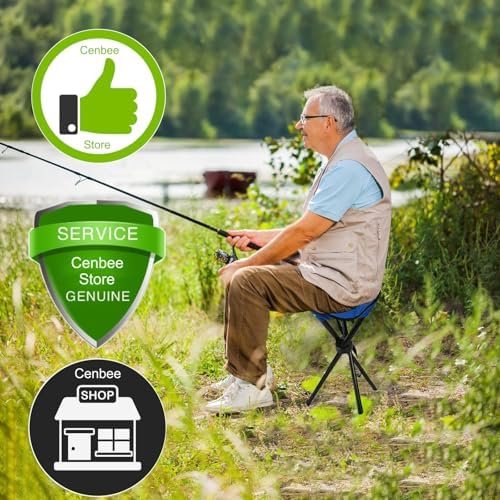 Travel Folding Camping Stool, (Sol·d by→Cenbee) Use Height 12.5" and Max Weight 300 lbs Outdoor Portable Party Chair Fishing Chair Seat for Camping Fishing Hiking Gardening and Beach Painting - Image 4